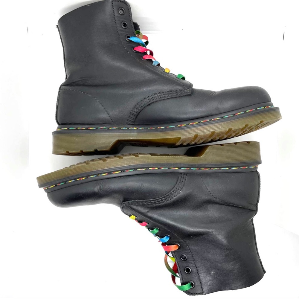 Dr. Martens Pascal Rainbow Combat Boots Style 146… - image 2